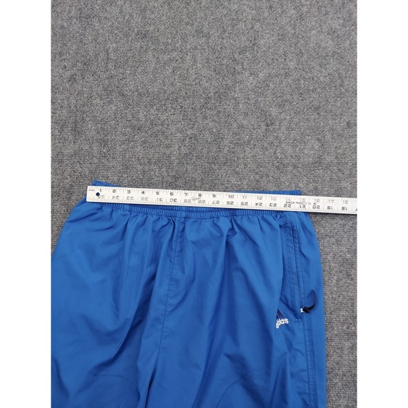 Vtg Adidas Track Suit Men Large Blue Windbreaker Pullover Jacket Pants Zip Ankle - Picture 11 of 16